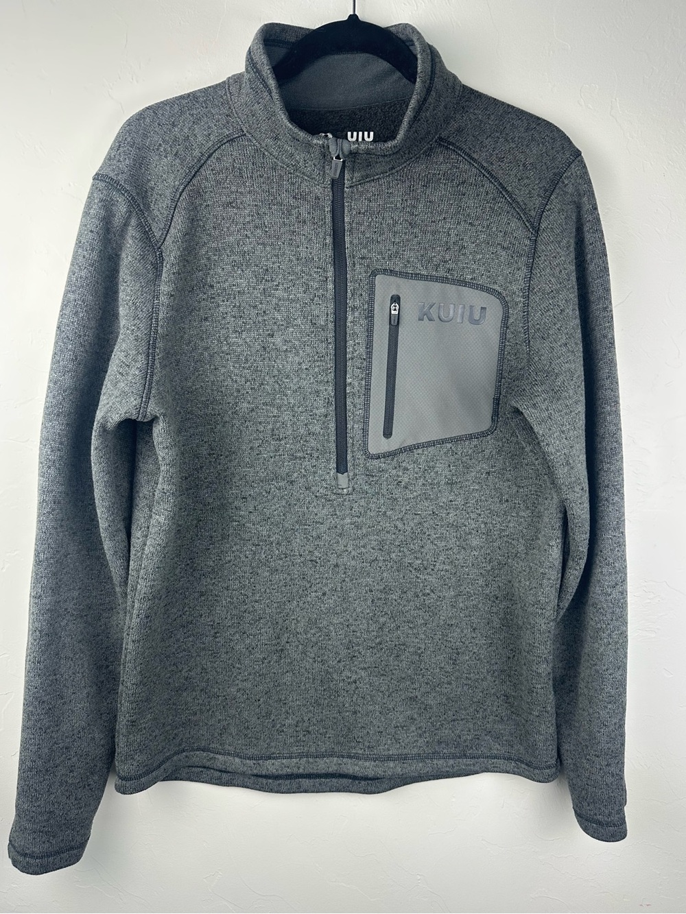 Kuiu Base Camp Pullover Sweater 1/4 Zip Gray Large